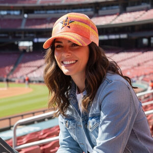 Houston Astros ’47 Brand Sequin Sunrise Trucker Hat Adjustable Women’s